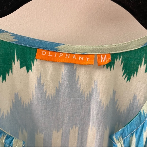 Oliphant Tuckernuck Tiered Hem V-Neck Maxi Midi Flutter Sleeve Dress Size Medium - Picture 6 of 11